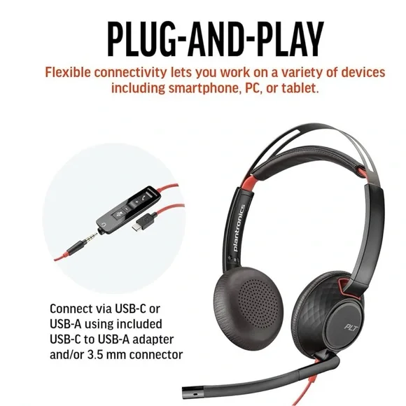 Poly Blackwire 5220 Wired Headset - Picture 3 of 6